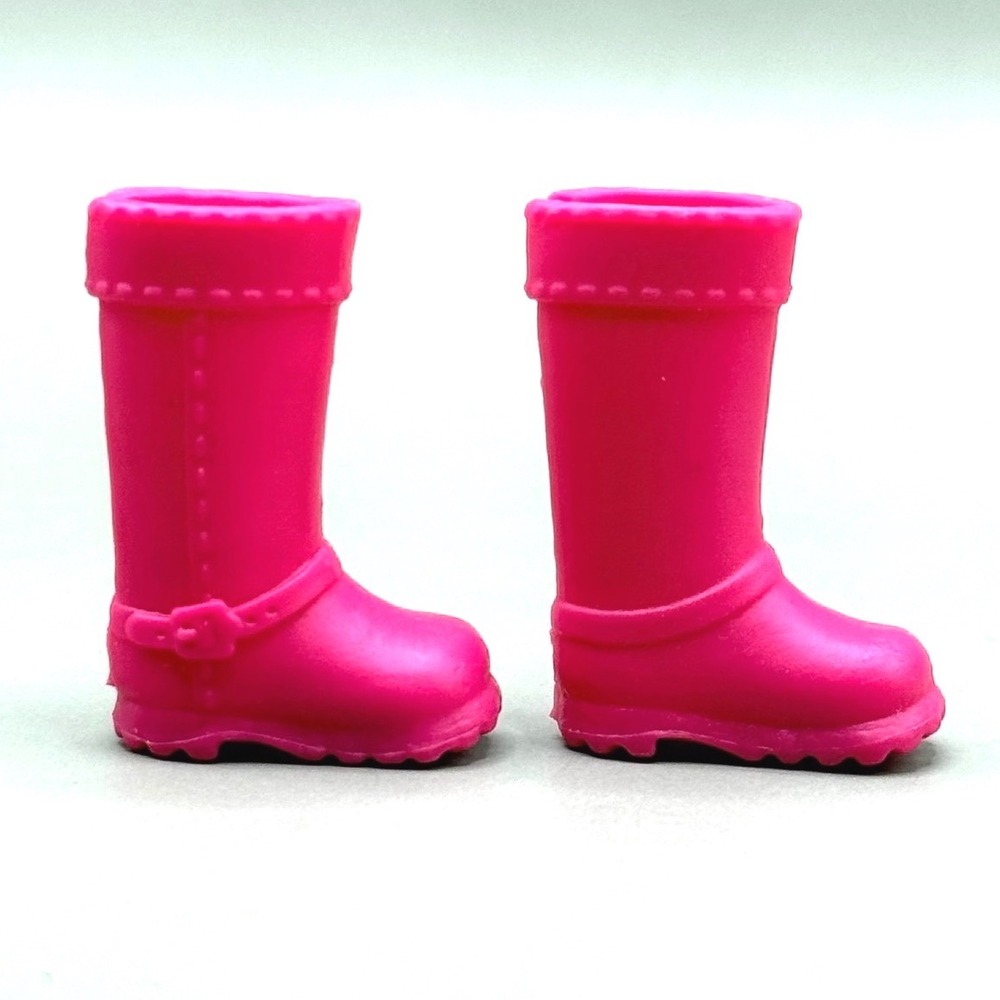 Barbie Chelsea Bright Pink Rain Boots Doll Rubber Wellington Shoes Replacement